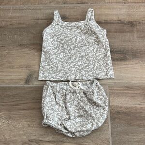 Jamie Kay Gray Diaper Cover Set with Matching Top